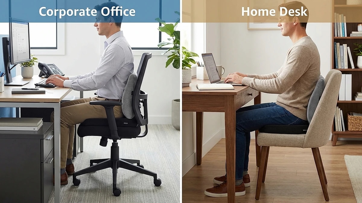 Adapting the setup for home and hybrid work